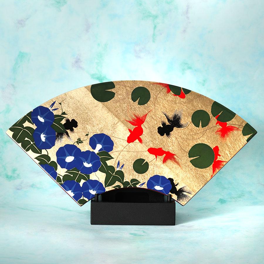 山田平安堂 飾り扇 朝顔に金魚 : 漆器 山田平安堂 - 通販 - Yahoo