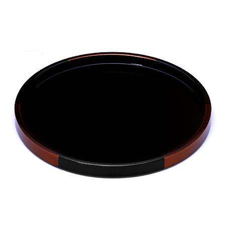 山田平安堂 丸盆 白檀（小） お盆/木製/漆器/黒 : 漆器 山田平安堂