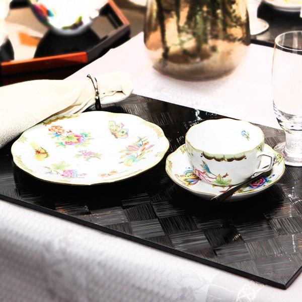 山田平安堂 ランチョンマット 刷毛目（ペア） 漆塗り/木製/テーブル