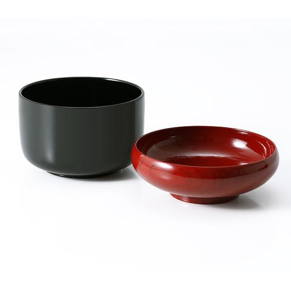 山田平安堂 どんぐり椀 朱小皿／黒小皿 お椀／木製／漆塗り : 漆器