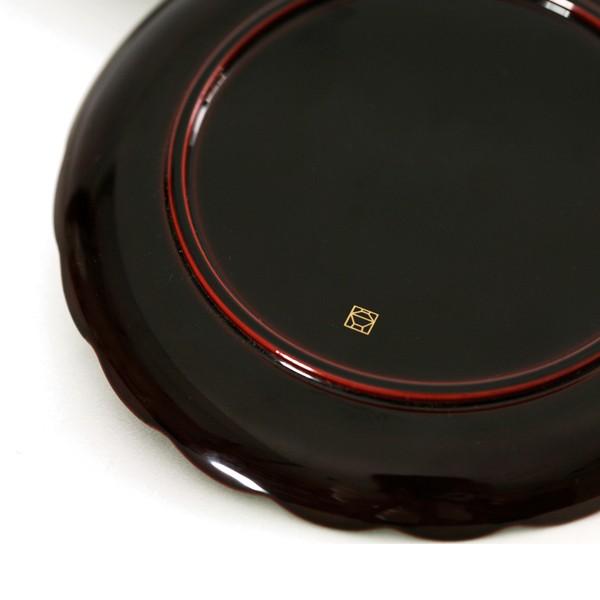 新品　山田平安堂 和食器 漆器 取り皿 6枚セット ブラック系 黒 山田平安堂 菊皿 溜（6寸） 香典返し/引き出物/ギフト/漆器/漆