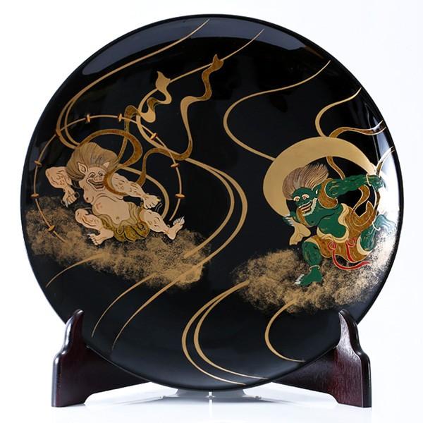 飾皿　風神雷神　贈答品/法人ギフト/漆器