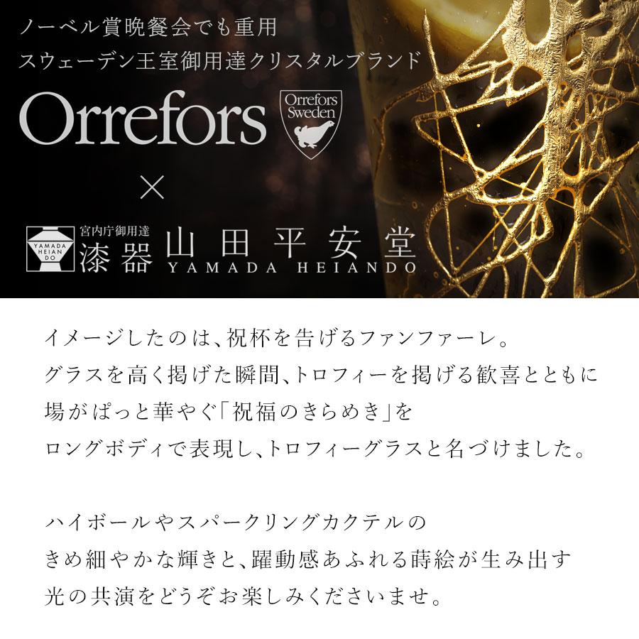 山田平安堂 トロフィーグラス（ロングカクテル） しぶき Orrefors