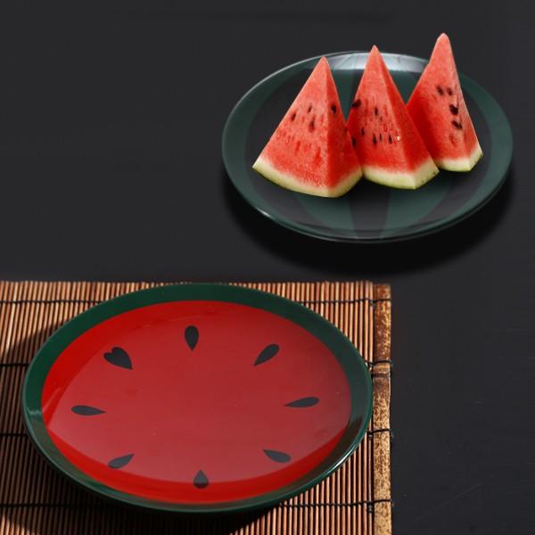 ≪遊び心シリーズ≫丸皿 すいか割り(夏季限定) : 漆器 山田平安堂