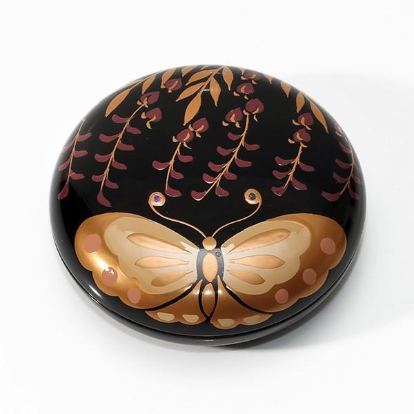 漆器 文箱 蝶と花の模様　未使用品 漆器 文箱 蝶と花の模様 未使用品 漆器 文箱 蝶と