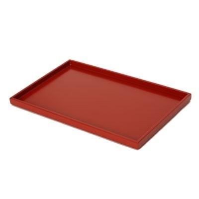 山田平安堂 長手膳 千筋 朱/黒 お膳/トレー/漆器/長方形 : 漆器 山田
