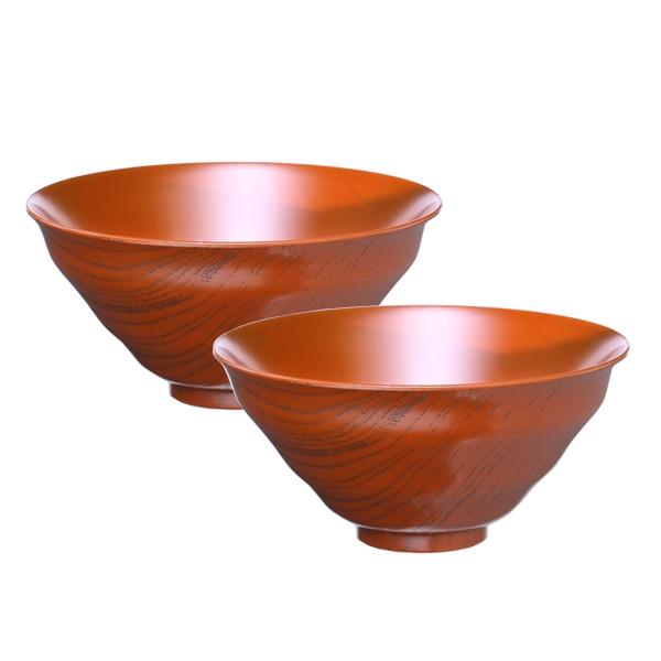 山田平安堂 汁椀 めし椀 なごみ 洗朱 ペア 2客組 お椀/漆塗り/木製