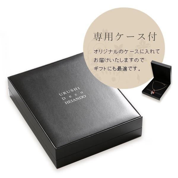 ペンダントL 花（ボルドー） スワロフスキー ネックレス 蒔絵 