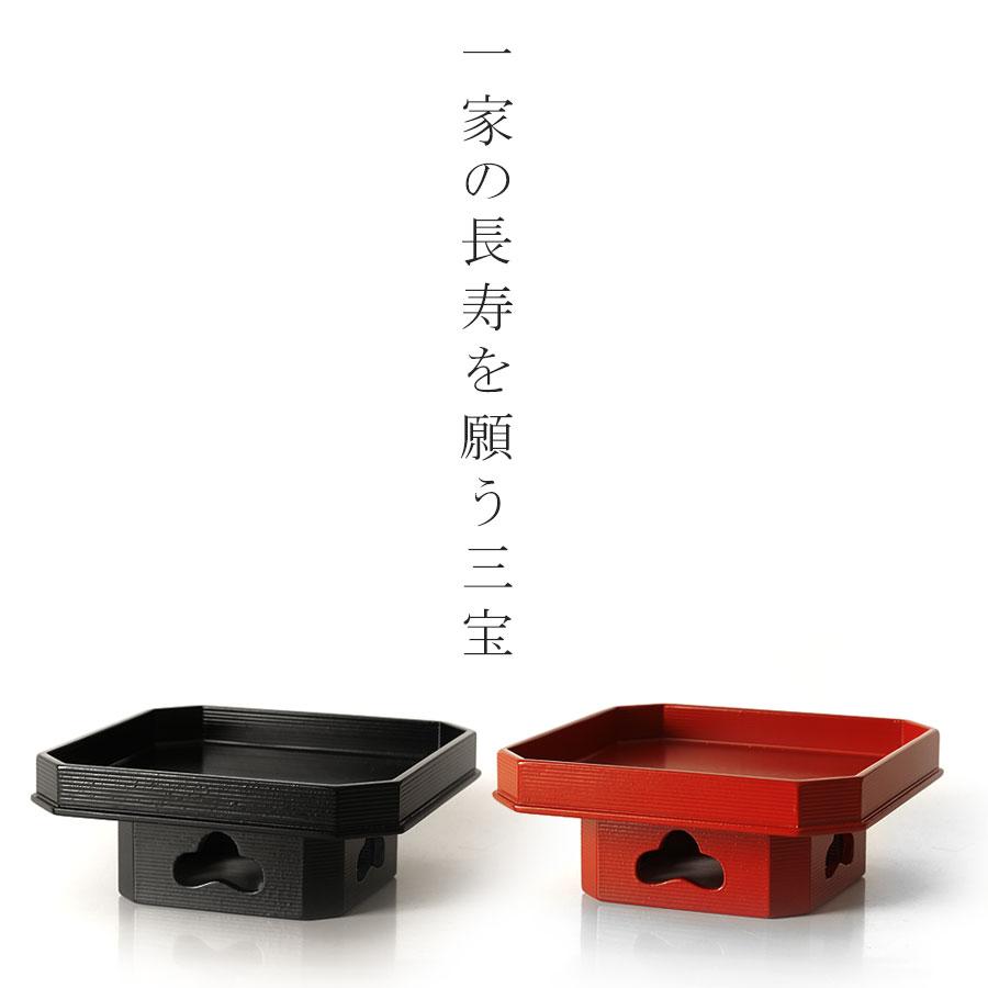 慶応義塾×山田平安堂 漆器 白檀 忘れな盆 藍色ベルベット 正方形 慶応