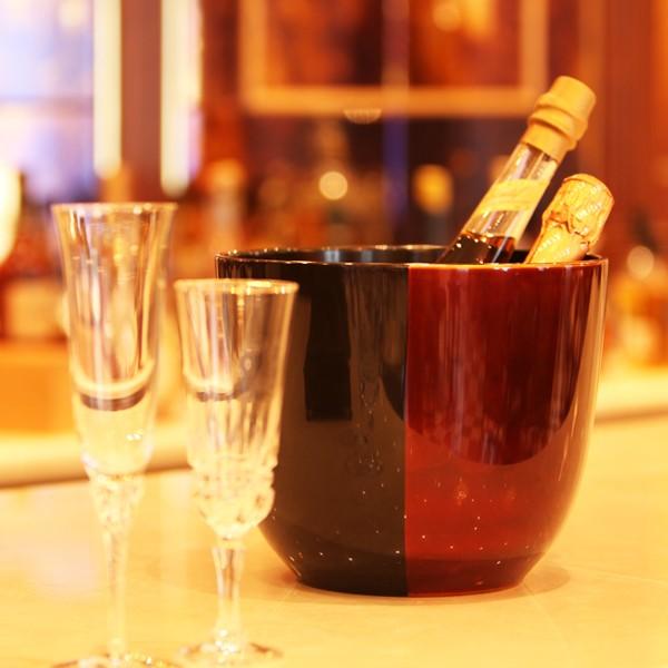 山田平安堂 シャンパンクーラー 白檀 ワインクーラー/高級/漆塗り