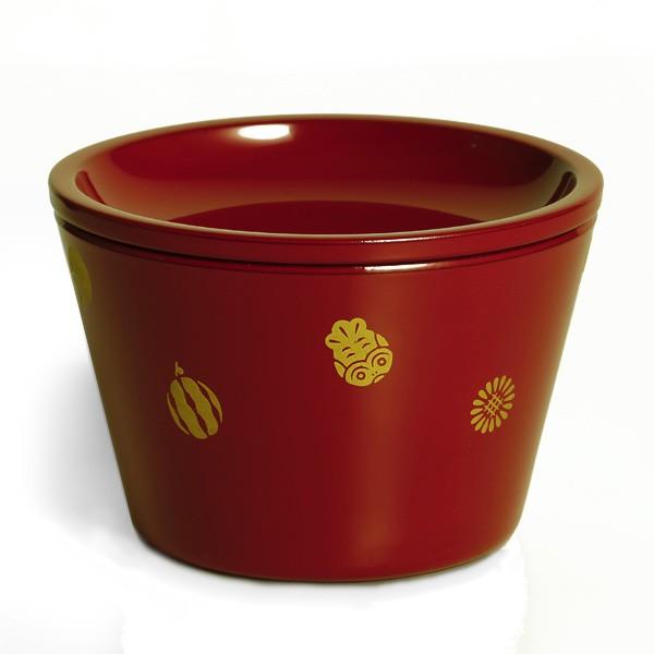 山田平安堂 【在庫限り】蕎麦猪口(皿付)なつび(朱/黒) : 漆器 山田平安