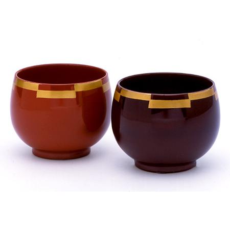 山田平安堂 ぐい呑 市松（ペア） 父の日プレゼント : 漆器 山田平安堂