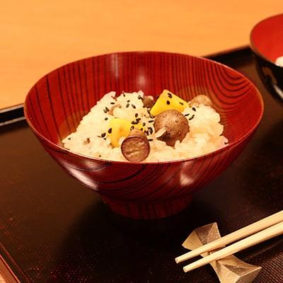 山田平安堂 めし椀 欅（ペア） あかね/神代 お椀/漆塗り/木製 : 漆器