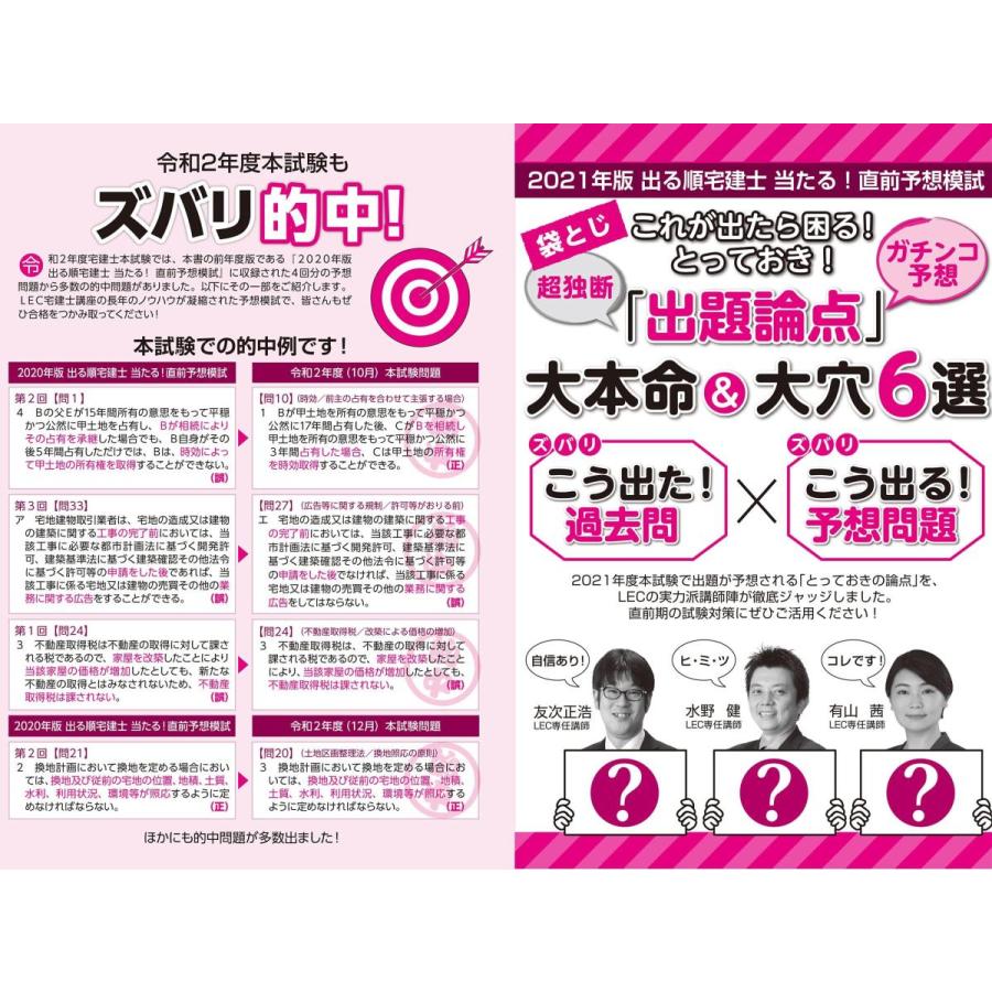 21年版 出る順宅建士 当たる 直前予想模試 模試4回分 最新過去問2回分 無料解説動画60分 4回 出る順宅建士シリーズ Heiman 通販 Yahoo ショッピング