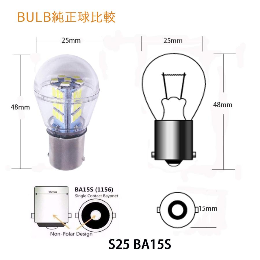 HooMoo S25 LED シングル バックランプ 純正球サイズ ホワイト 爆光