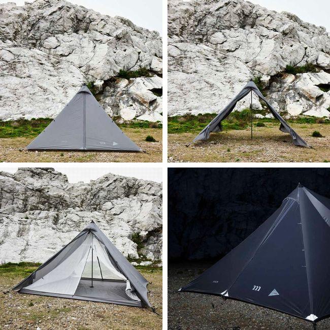 アンドワンダー and wander muraco × HERON 1POLE SHELTER アウトドア