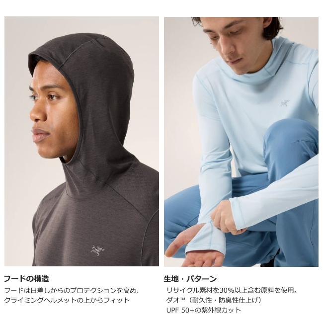 アークテリクス ARC'TERYX コーマック フーディ メンズ Cormac Hoody Mens 長袖 ロングスリーブ 紫外線カット 軽量｜heimat-berg｜08