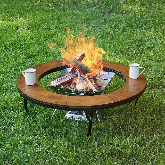 ロゴス LOGOS アイアンウッド囲炉裏テーブル LOGOS アイアンウッド囲炉裏テーブル ロゴス 木製天板 囲炉裏