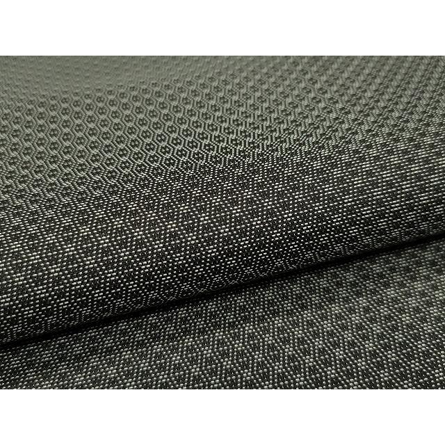 平和屋本店●超希少　本場黄八丈　黒八丈　紬　たつみ綾織　逸品　未使用　3s3576_4