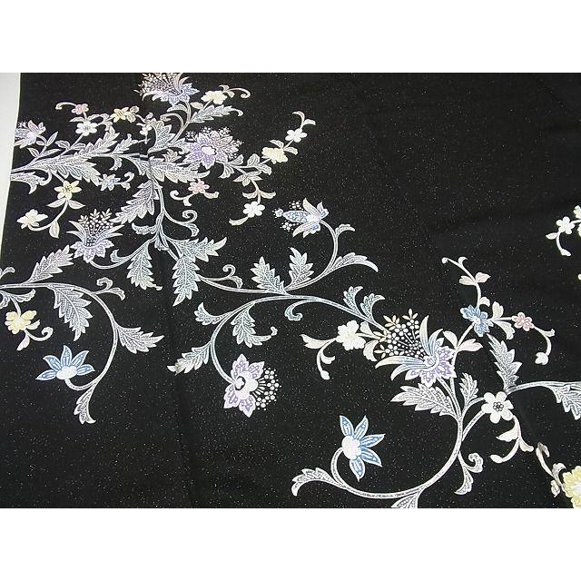 平和屋本店■極上 金彩友禅 卓越技能者・名工・和田光正 訪問着 銀通し地 黒地 さが美扱い 逸品 未使用3s5065 平和屋本店□極上 金彩友禅 卓越技能者・名工・和田光正 訪問着 銀