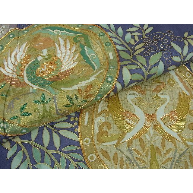 平和屋本店■極上　創業460年・千總　色留袖　駒刺繍　鳳凰花唐草文　桔梗色地　金彩　逸品　4kh2069 平和屋本店□極上 創業460年・千總 色留袖 駒刺繍 鳳凰花唐草文 桔梗色