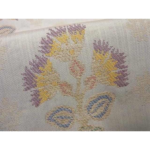 平和屋本店□極上 洛風林 工芸帯地 九寸名古屋帯 枝花文 金糸 逸品