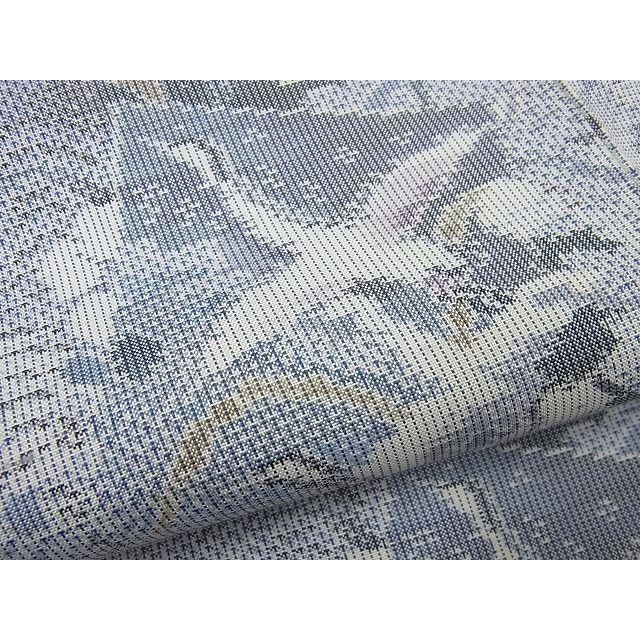 平和屋本店□極上 本場大島紬 訪問着 白大島 9マルキ 立波飛鶴