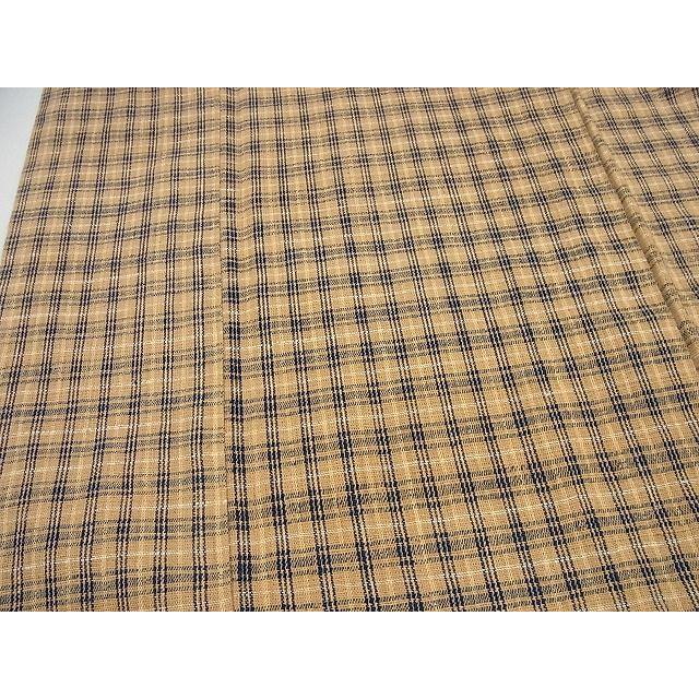 平和屋本店■極上　国指定無形文化財　丹波布　胴抜き仕立て　格子柄　逸品4s704