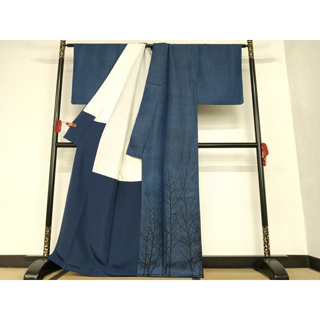 平和屋着物○藍造り国選定無形文化財 藍師・佐藤昭人 訪問着 徳島県