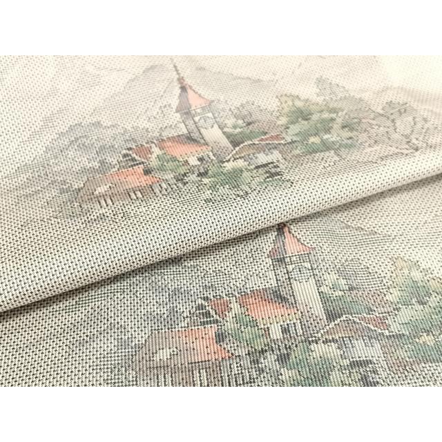 平和屋着物○本場大島紬 白大島 一元7マルキ 総絣 花丸文 藤絹織物