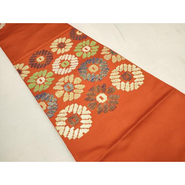 平和屋着物＊夏物　六通柄袋帯　唐織　竜田川　金銀糸　正絹　逸品　DABB3839cm 平和屋着物◎六通柄袋帯 唐織 竜田川筏花文 金糸 正絹 逸品 BAAX0794hv