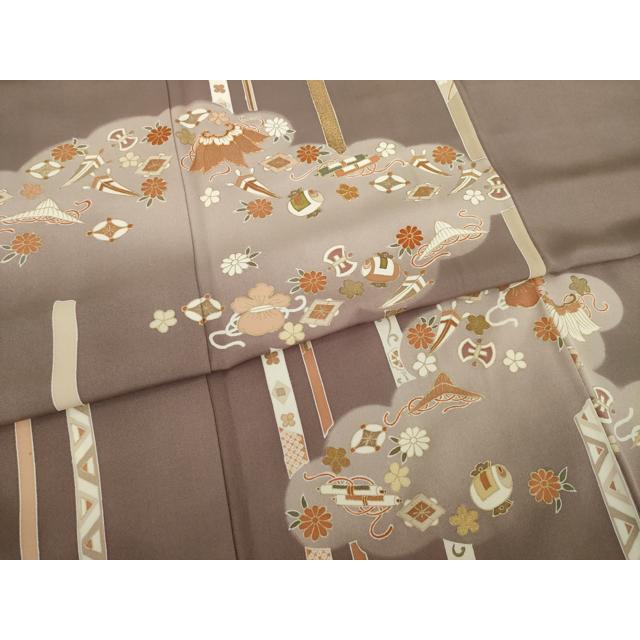 平和屋着物○訪問着 駒刺繍 宝づくし 金彩 正絹 逸品 AAAT2300ck