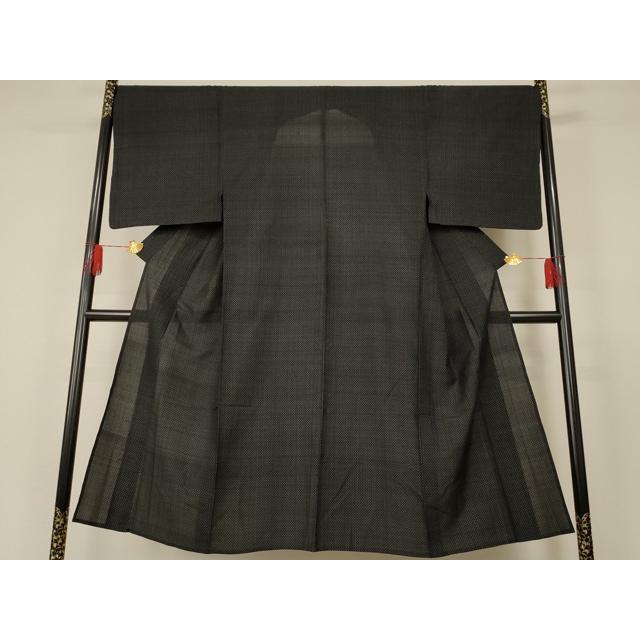 平和屋着物▽男性　紬　単衣　十字絣　正絹　逸品　AAAT7066iu_1