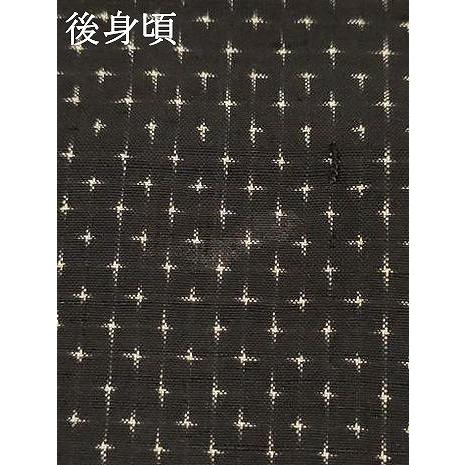 平和屋着物▽男性　紬　単衣　十字絣　正絹　逸品　AAAT7066iu_6