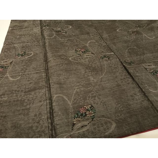 平和屋着物▽本場大島紬　単衣　9マルキ　雪輪動物花文　正絹　逸品　CAAV3165ut 平和屋着物▽本場大島紬 単衣 9マルキ 雪輪動物花文 正絹 逸品