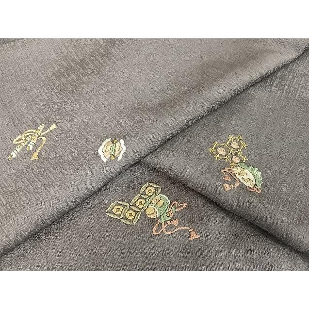 平和屋着物●総刺繍　小紋　宝尽くし　金糸　正絹　逸品　未使用　AAAU4350np 平和屋着物○総刺繍 小紋 宝尽くし 金糸 正絹 逸品 未使用 AAAU4350np