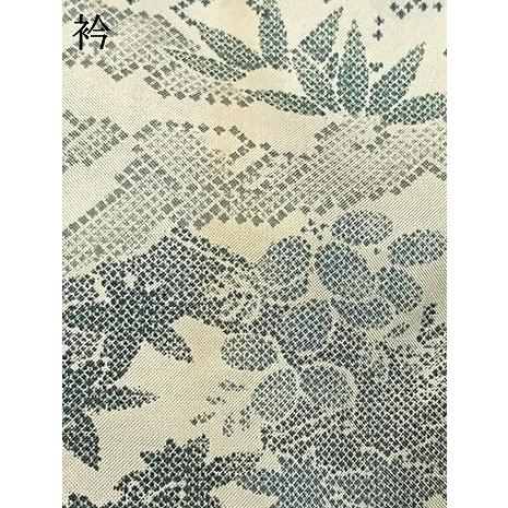 平和屋着物▽本場染大島紬　単衣　風景草木文　正絹　逸品　AAAV2821fy