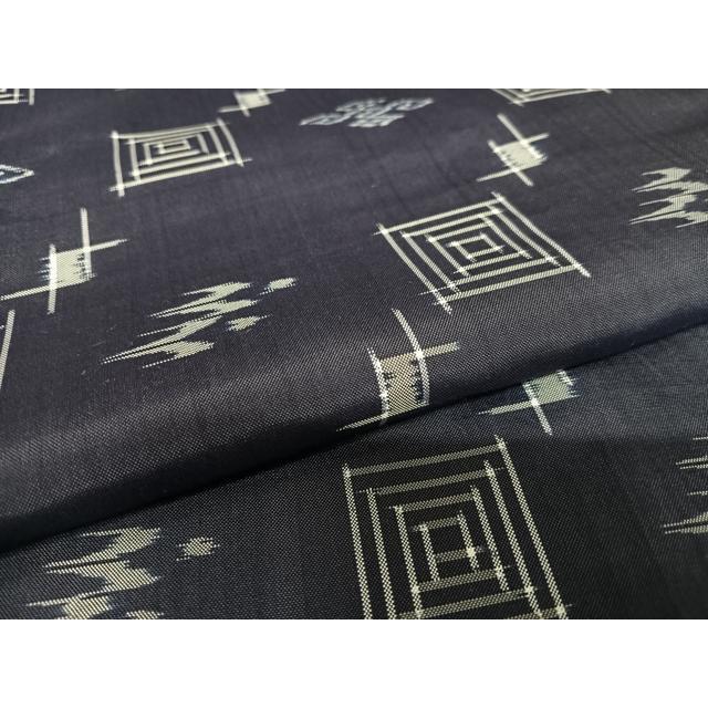 平和屋着物○本場琉球絣 紬 飛鳥文 正絹 逸品 AAAV7018zg