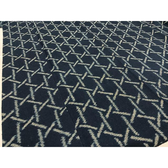 平和屋着物○久留米絣 網目文 綿 逸品 AAAV7323zg