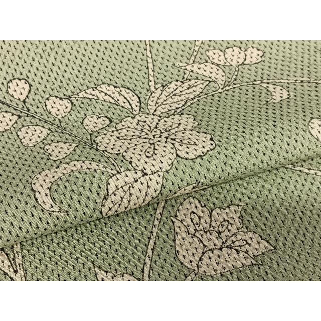平和屋着物○白鷹お召 訪問着 手描き 枝花文 暈し染め 正絹