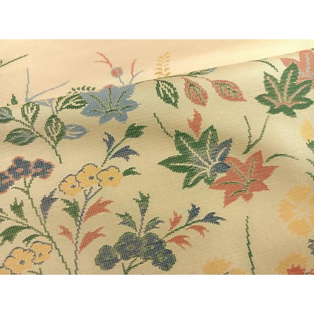 平和屋着物○京の名門・菱屋六右ェ門 紬 訪問着 草花