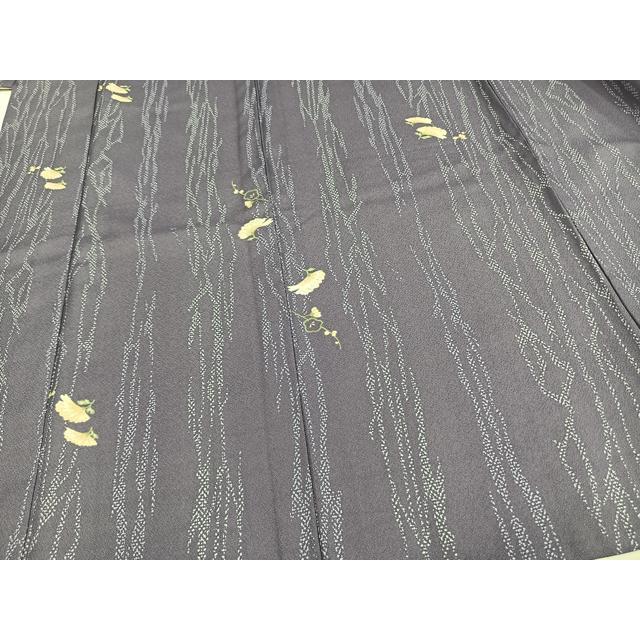 平和屋着物▽小紋 単衣 草花文 洗える着物 AAAW1737fy