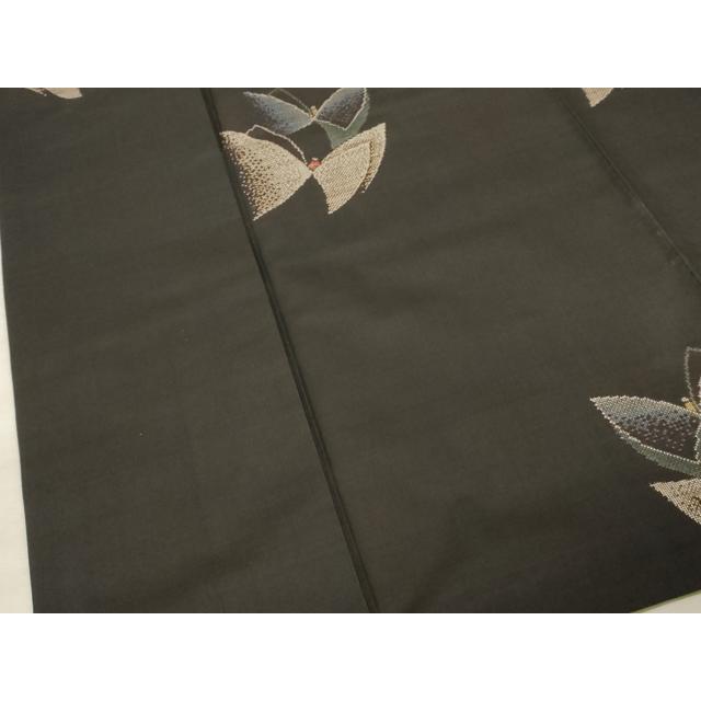 平和屋着物○本場大島紬 カタス9マルキ 地空き 舞蝶文 やまと誂