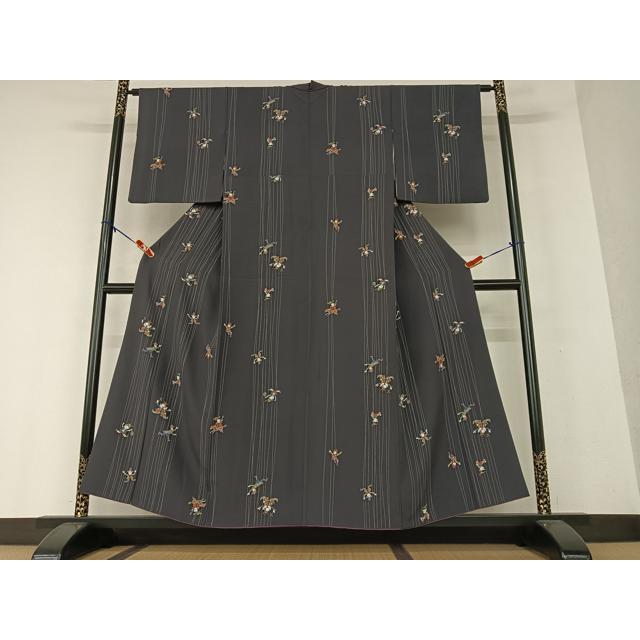平和屋着物●上質な小紋　操り人形　ピノキオ　正絹　逸品　AAAW9099zg 平和屋着物○上質な小紋 操り人形 ピノキオ 正絹 逸品 AAAW9099zg 2025