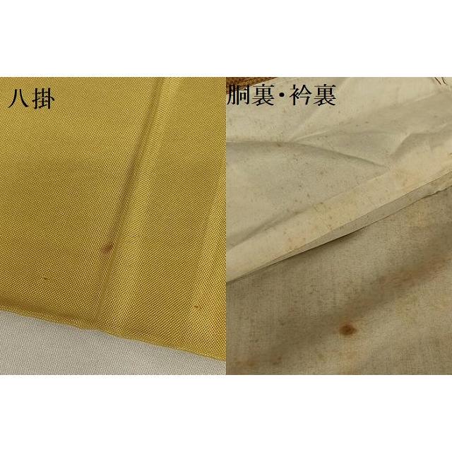 平和屋着物○山下八百子 本場黄八丈 市松綾織 縞 正絹 逸品 AAAW9198zg