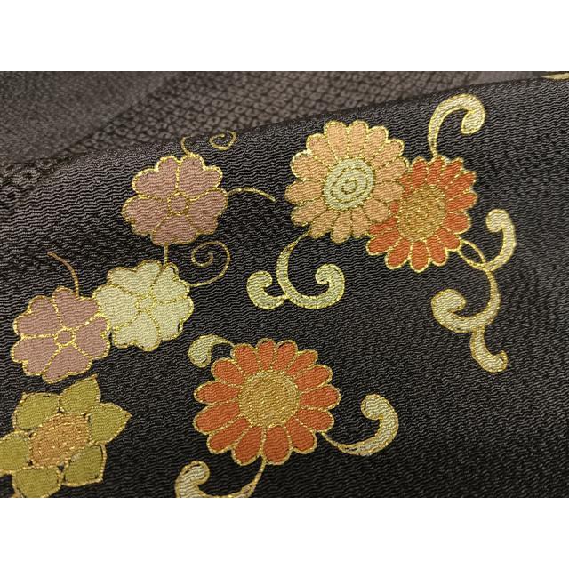 平和屋着物▽訪問着 単衣 刺繍 成り物 鬼しぼ縮緬 正絹 逸品 AAAW7639fy