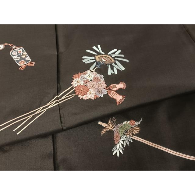 平和屋着物○都喜ヱ門 本場大島紬 訪問着 中国三大刺繍