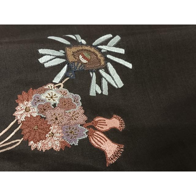 平和屋着物○都喜ヱ門 本場大島紬 訪問着 中国三大刺繍