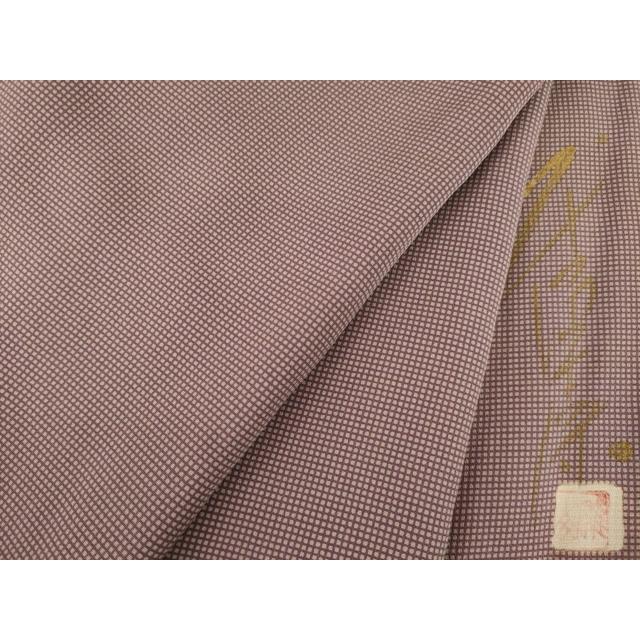 平和屋着物○江戸小紋 作家物 角通し 本草木染 正絹 逸品 AAAX6967ck
