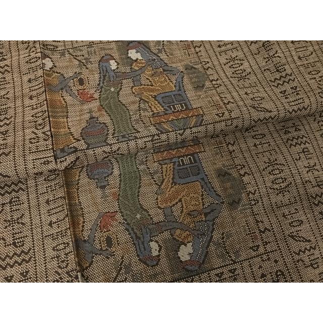 平和屋着物▽本場大島紬 単衣 9マルキ 雪輪動物花文 正絹 逸品